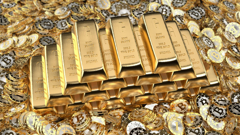 Analiză. Aur vs. Bitcoin, cea mai mare bătălie financiară a deceniului. Ambele au ajuns la maxime istorice