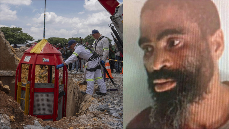 operațiune de salvare a minerilor ilegali blocați într-o mină abandonată din Africa de Sud / liderul unei rețele de mine ilegale căutat de poliția din Africa de Sud
