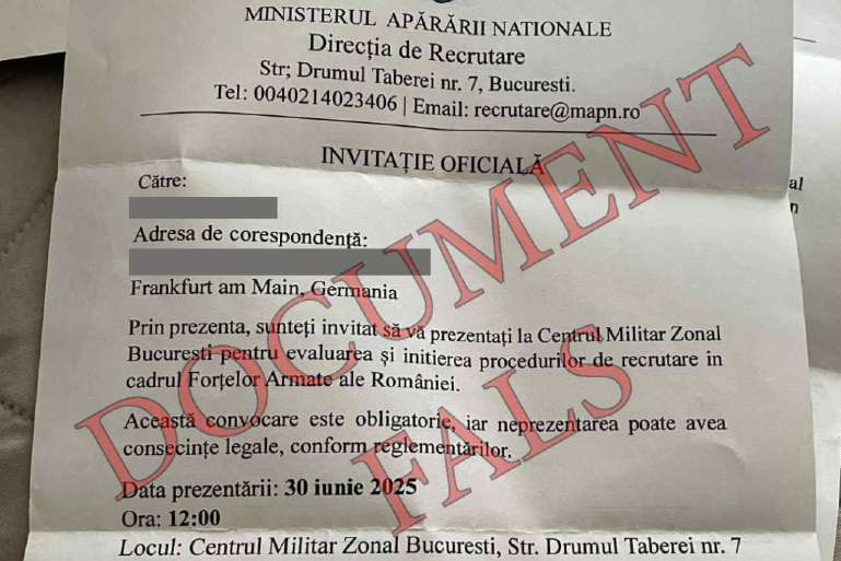 MApN: Românii din diaspora nu sunt chemați la centre de recrutare. „Acest document este fals”