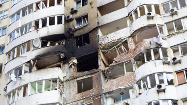 Bloc bombardat din Kiev