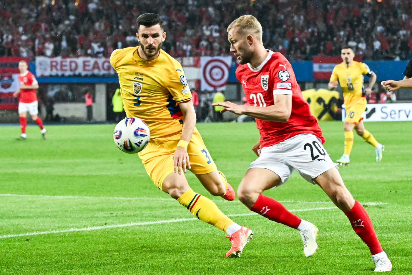 Preliminarii CM 2026, grupa H: Austria - România. Scorul este 1-0 după prima repriză