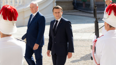 ** NO TABLOID ** President Macron And Royals Attend Welcoming Ceremony In Monaco Ahead Of UNOC3 - 7 Jun 2025