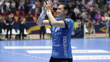 meciul de handbal feminin dintre CSM Bucuresti si KrimMercator din 24.03.2024, contand pentru EHF Champions League Play-off, Bucuresti, Romania