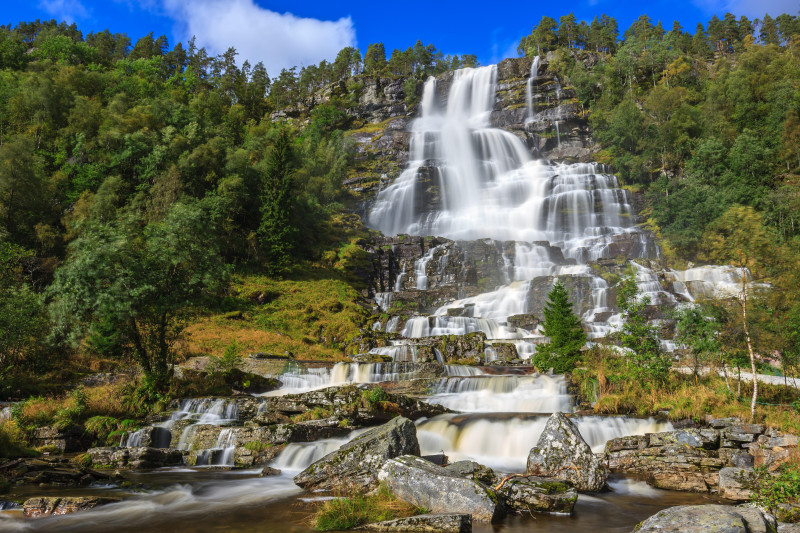 Tvindefossen (also written Tvinnefossen; also called Trollafossen) is a waterfall near Voss, Norway.