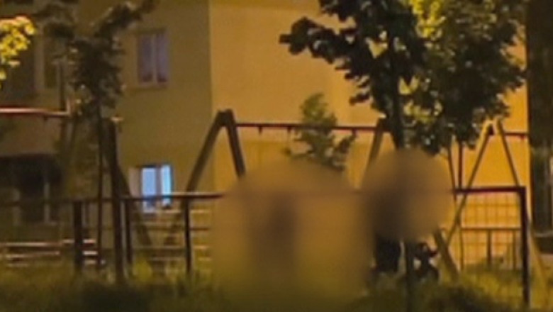 VIDEO  Scene șocante într-un parc din Brașov: femeie bătută de soț, în timp ce copilul plânge în leagăn. Agresorul a fost reținut