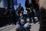 Protests Outside Federal Building In Downtown Los Angeles Turn Into Running Clashes With Law Enforcement