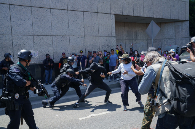 Los Angeles: ICE Raids Spark Protest Riot, California, USA - 08 Jun 2025