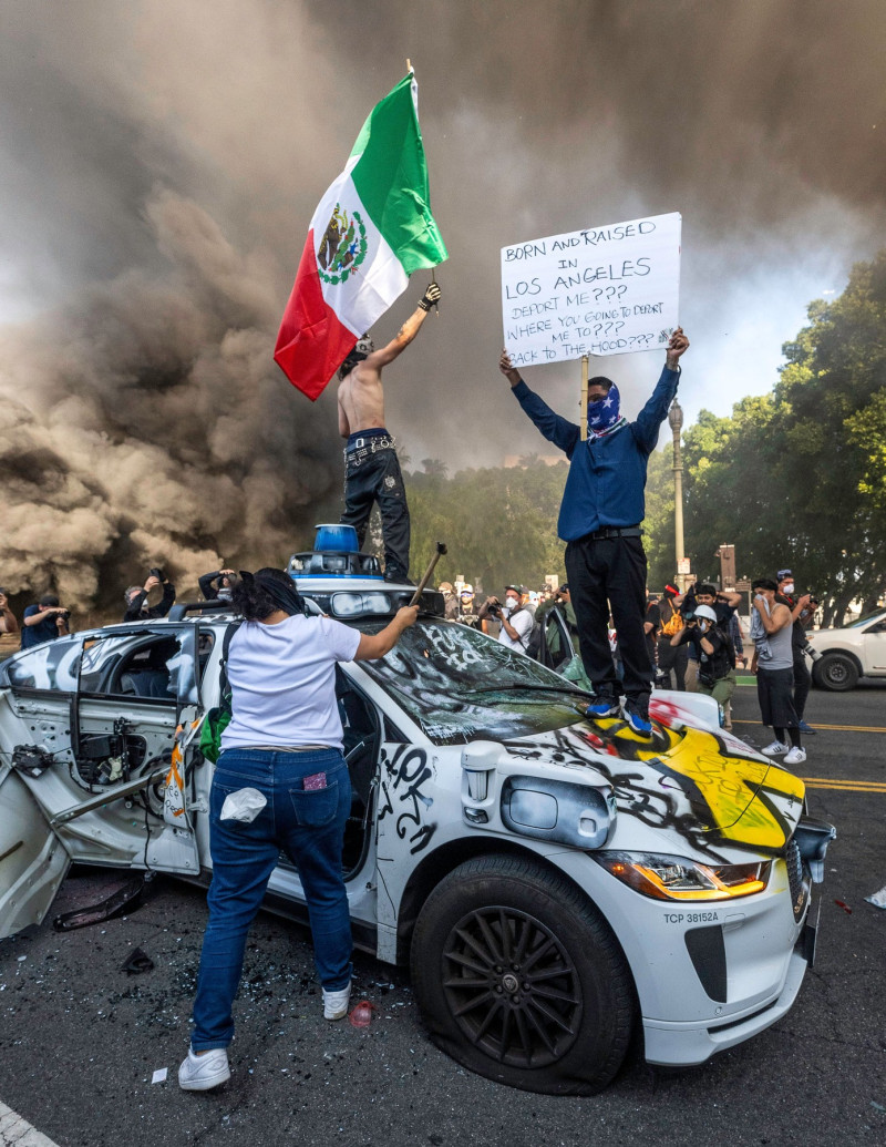 Los Angeles: ICE Raids Spark Protest Riot, California, USA - 08 Jun 2025