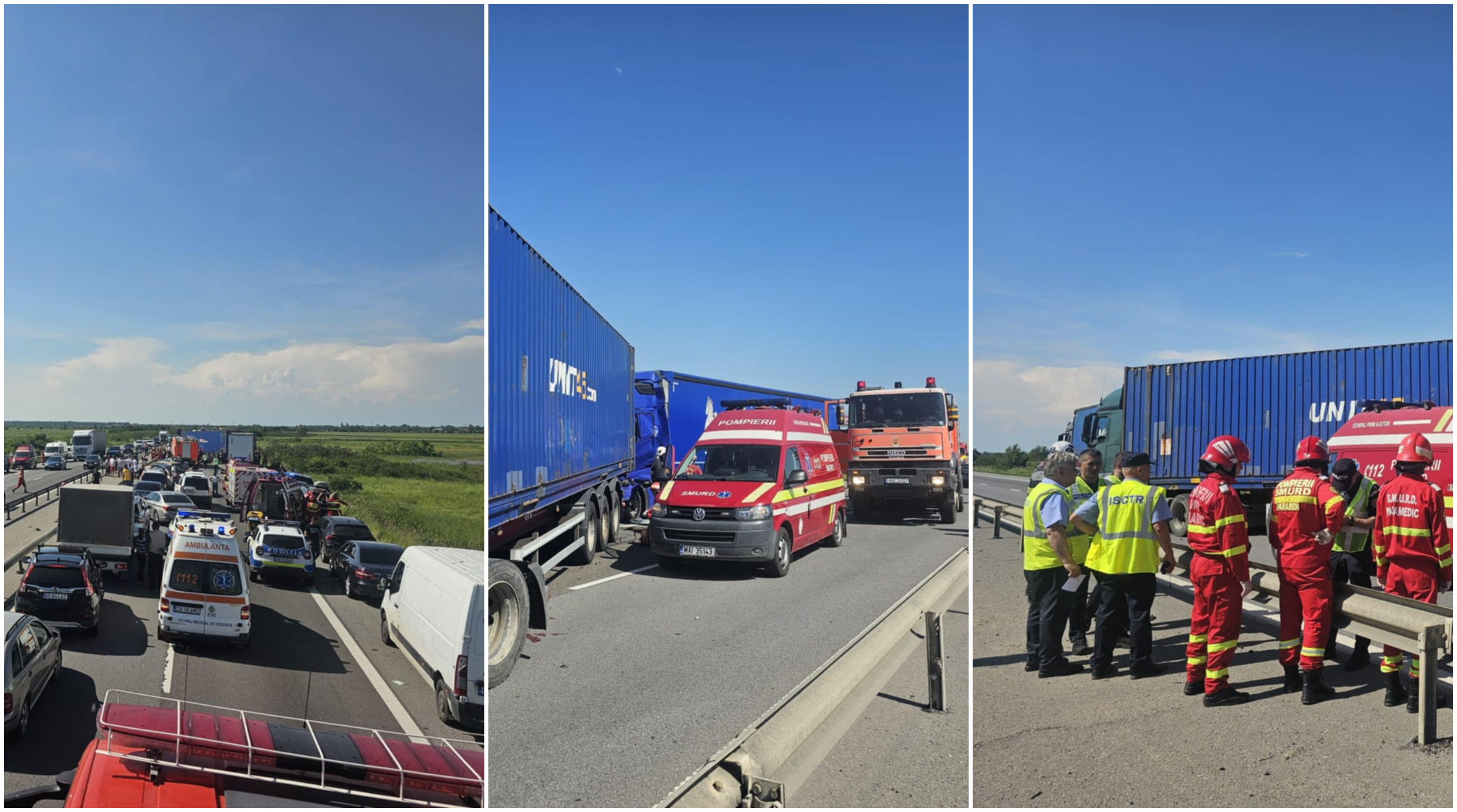 Accident grav pe autostrada A1. Un copil de 10 ani a murit, alte 4 persoane au fost rănite