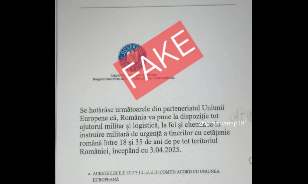 O nouă dezinformare cu privire la o aşa-zisă „participare a României la un conflict militar”. Anunțul făcut de Ministerul de Interne