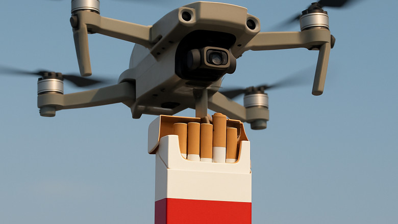 Infractorii profită de avantajele tehnologiei: distribuie țigări de contrabandă cu ajutorul dronelor și social media