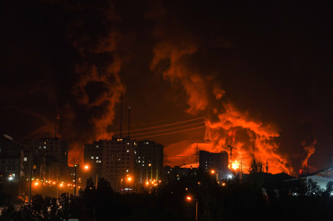 An Israeli Attack on An Oil Depot in Tehran
