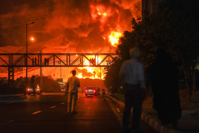 An Israeli Attack on An Oil Depot in Tehran
