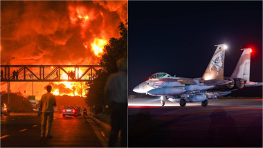bombardamente în Iran / avion militar al Israelului pregătit de decolare