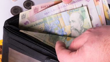 portofel cu bani
