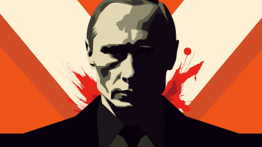 A,Simple,Graphic,Portrait,Of,The,President,Of,The,Russian