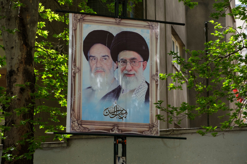 Tehran,,Iran,-,April,3,,2020:,Two,Ayatollah,Pictures,Printed