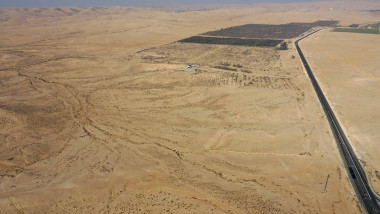ISRAEL DIMONA NEGEV DESERT AERIAL VIEW