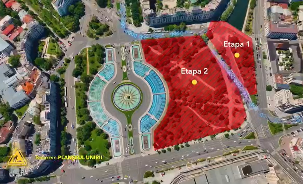 Traficul auto din București: restricțiile de circulație pe Splaiul Independenței, în zona Piața Unirii, ridicate de sâmbătă