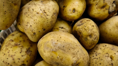 Collection,Of,Potatoes,In,A,Basket,At,The,Market