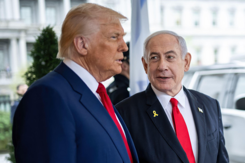US President Donald Trump and Israeli Prime Minister Benjamin Netanyahu at the White House on April 7, 2025. (USA)