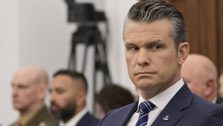 DC: Sec Hegseth and Gn Caine hold a Oversight Department of Defense hearing in Washington, US - 10 Jun 2025