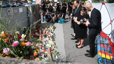 Moment de reculegere la locul tragediei. Foto: Profimedia