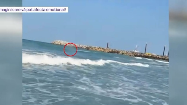 VIDEO  Tragedie evitată la limită. Cum a fost salvată de la moarte tânăra abandonată de iubit în mijlocul valurilor, la Costinești