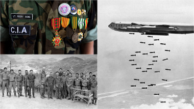 imagini din timpul Războiului Civil din Laos, cunoscut și drept Războiul Secret în care CIA a desfășurat cea mai mare operațiune paramilitară din istoria sa