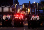Ballymena, Northern Ireland 11th Jun 2025. Riot police on the streets of Ballymena Co Antrim as tesions rise after riots in recent days. Pic Steven McAuley