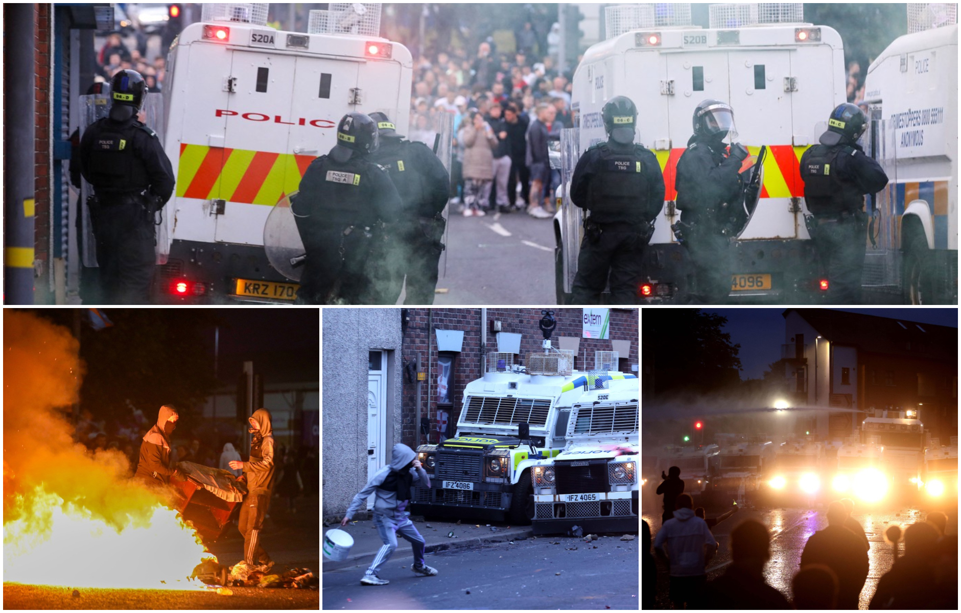 „Românii sunt vizaţi în mod special”. Continuă violențele în orașul irlandez Ballymena. Incendieri și case distruse de protestatari