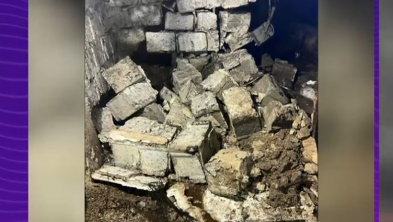 VIDEO Un zid s-a prăbușit la stația de metrou Piața Sudului, din cauza infiltrațiilor de apă