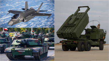 Avion de luptă F-35 / Tanc Abrams M1A1 / sistem Himars