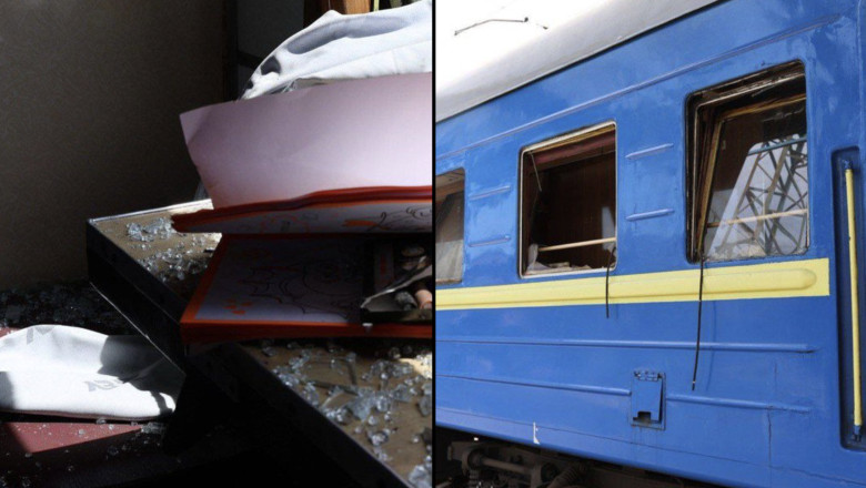 Război în Ucraina: nouă morți și un tren de călători avariat, în urma unui atac rusesc în sud-estul țării