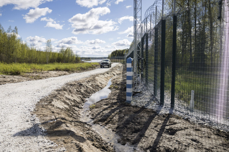 FINLAND - RUSSIA - BORDER - FENCE, Lappeenranta, Finland - 21 May 2025