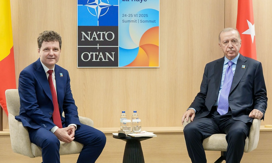 Nicușor Dan a discutat cu Recep Tayyip Erdogan, la Haga, despre parteneriatul strategic și dezvoltarea în comun a industriei de apărare