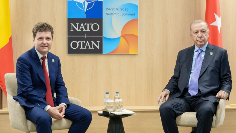 Nicușor Dan a discutat cu Recep Tayyip Erdogan, la Haga, despre parteneriatul strategic și dezvoltarea în comun a industriei de apărare