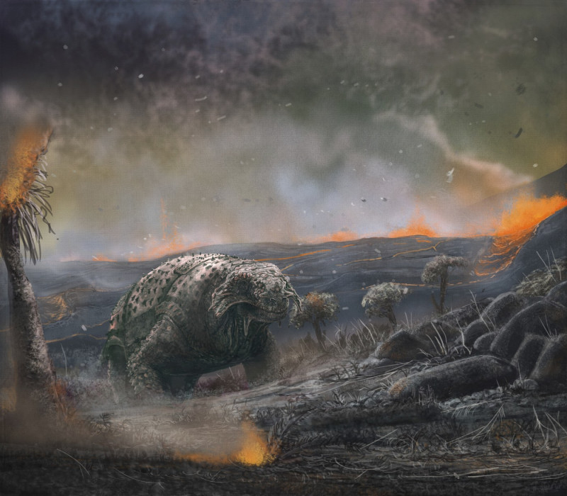 Permian extinction, illustration
