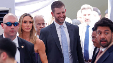 Eric Trump, fiul președintelui american, și soția sa, Lara. Foto: Profimedia