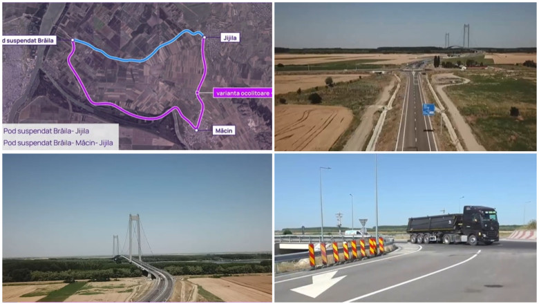 VIDEO  „Am așteptat doi ani ca să trecem”. Podul de la Brăila a fost deschis complet, după cinci reasfaltări și o decizie finală în instanță