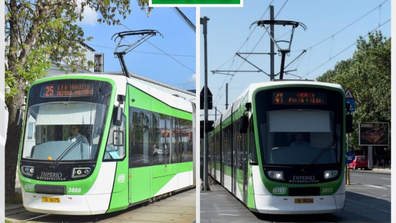 Tramvaiele 25 și 41 nu circulă în acest weekend, în Capitală. Călătorii vor fi preluaţi de liniile STB 12, 625 şi 641