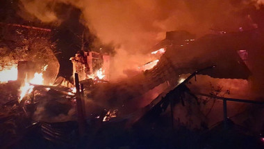 incendiu prtovocat de drone explozive la kiev