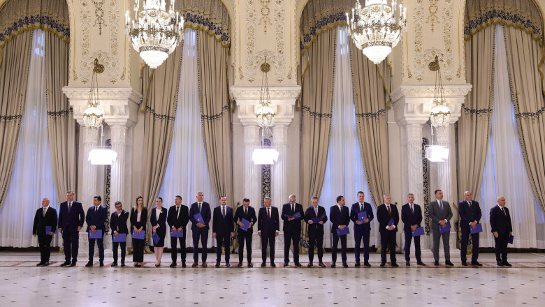 VIDEO&FOTO  Miniștrii Guvernului Bolojan au depus jurământul la Palatul Cotroceni