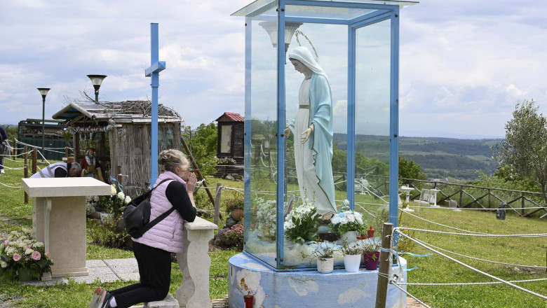 Misterul Fecioarei Maria care plânge cu lacrimi de sânge, lângă Roma. Cui aparține ADN-ul de pe statuie
