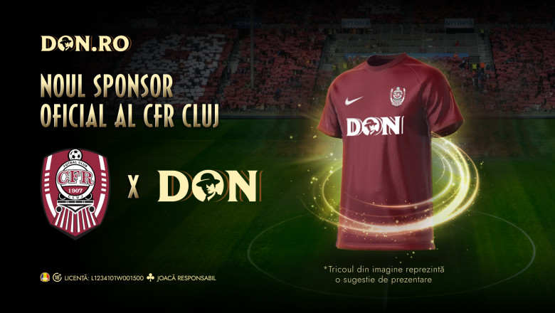 (P) Don.ro este noul sponsor oficial al CFR Cluj, unul dintre cele mai mari cluburi de fotbal din România