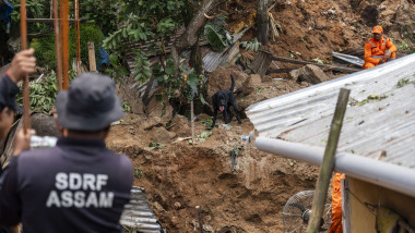 Landslide In Guwahati, India