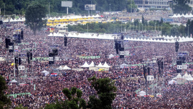 Croatia, Zagreb, 050725. A historic concert by Marko Perkovic Thompson at the Hipodrom, attended by almost half a millio