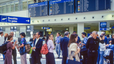 Hungary, the departure hall of Franz Liszt International Airport just outside Budapest.