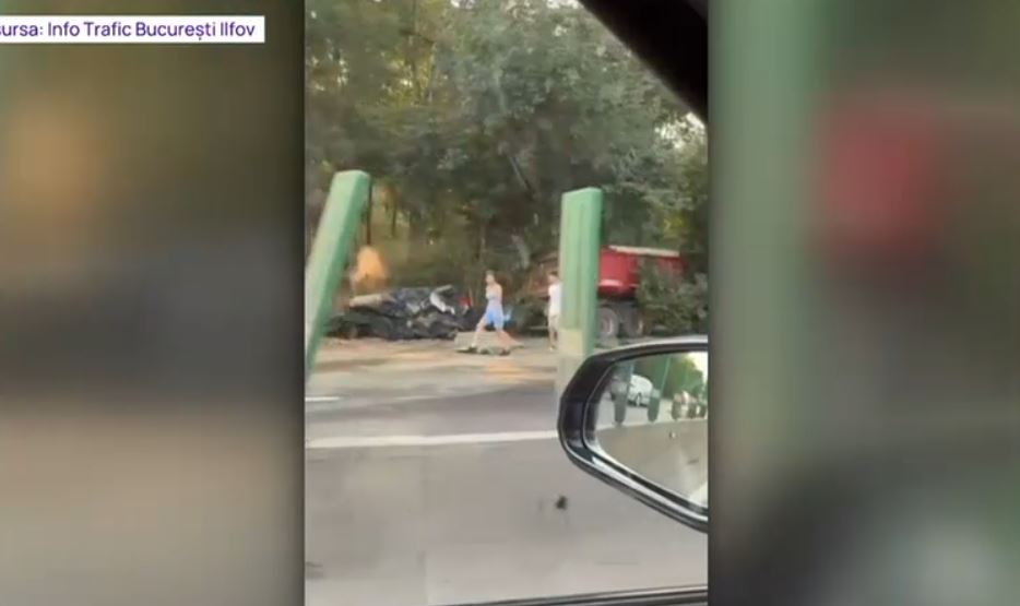 Accident grav pe Centura Capitalei, între o basculantă şi o maşină. Unul dintre şoferi a murit