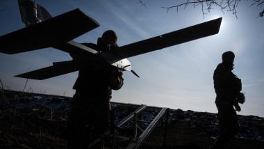 Drone operators of 3rd Assault Brigade at positions near the frontline in the direction of Borova